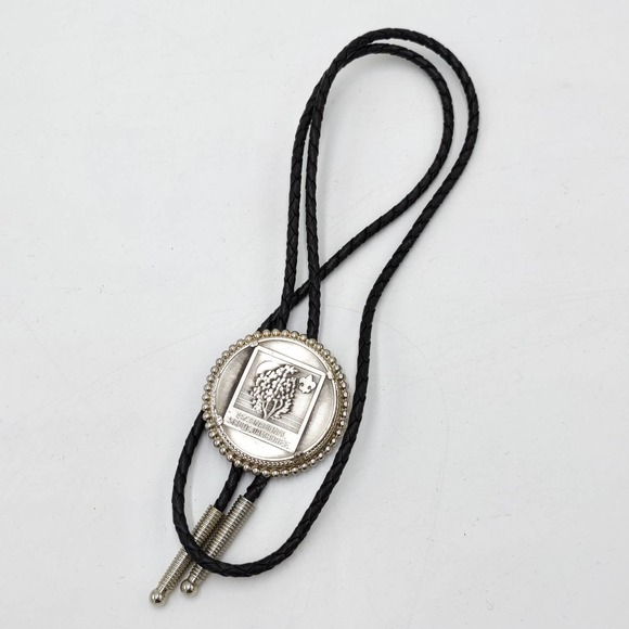 1973 National Scout Jamboree Silver BSA Braided Necklace Adjustable 16" NEW - Picture 2 of 5